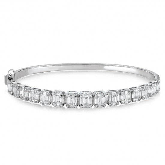 Диамантена гривна бяло злато 1.94 карата